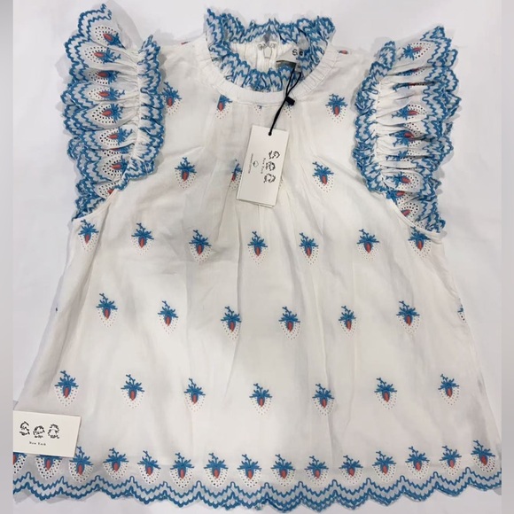 Sea New York Tops - NWT Sea New York Renee Embroidered Strawberry Tank Top